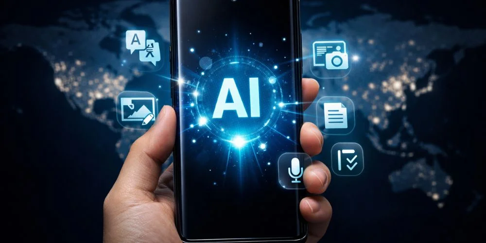 Samsung Galaxy smartphone showing AI features as Samsung to double AI phones to 800 million devices